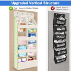 Univivi 5-Shelf Fabric Baby Door Storage Over Door Hanging Organizer with 8 Deep Pockets and 4 Small PVC Pockets Wall Mount H