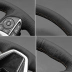 MEWANT Hand Sewn Steering Wheel Cover for Toyota Camry 2018-2019/Toyota Avalon 2019/Toyota Corolla 2019-2020/Toyota RAV4 2019 Steering Wheel Accessories