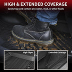 LASFIT Front Mats Fit for Tacoma 2016-2023 (Only Fit Auto Tran), Custom Fit All Weather Protection Durable TPE Floor Liners for 2024 2025 2026 Tacoma Accessories Front Row Car Mats, Black