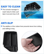 Autorder Center Console Organizer for 2022 2023 2024 2025 Kia EV6 Accessories Armrest Storage Box Secondary Insert Tray with Anti-slip Mat