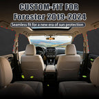 ZATOOTO Car Window Shades for Forester 2019-2024, 4 Pcs Magnetic Car Window Covers - 100% Block Light Privacy Curtains, Side Window Sun Shade for Baby Breastfeeding, Sleeping, Camping