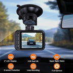 Dash Cam Front and Rear, 2.5K Dual Dash Camera for Cars, 2560P Mini Car Camera, 2 inch IPS Screen, WDR Night Vision, 24 Hours