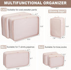 Packing cubes for Travel 6 Set Luggage Organizer Bags Packing Cubes for Suitcases Travel Essentials for Carry on Mesh Suitcas