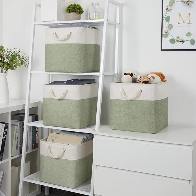 Temary Cube Storage Baskets for Shelves 12 Inch Storage Cubes 4pack Fabric Storage Baskets for Organizing Clothes, Closet Bas