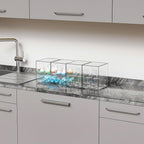 Yieach 5 Set Clear Stackable Storage Drawers and Acrylic Drawer Organizer,BPA Free Baby Bottle Organizer for Countertop and B