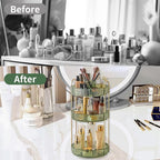 Asayuee 360 Rotating Makeup Organizer,3 Tier Large Capacity Make Up Organizers and Storage,Skincare Perfume Vanity Organizers