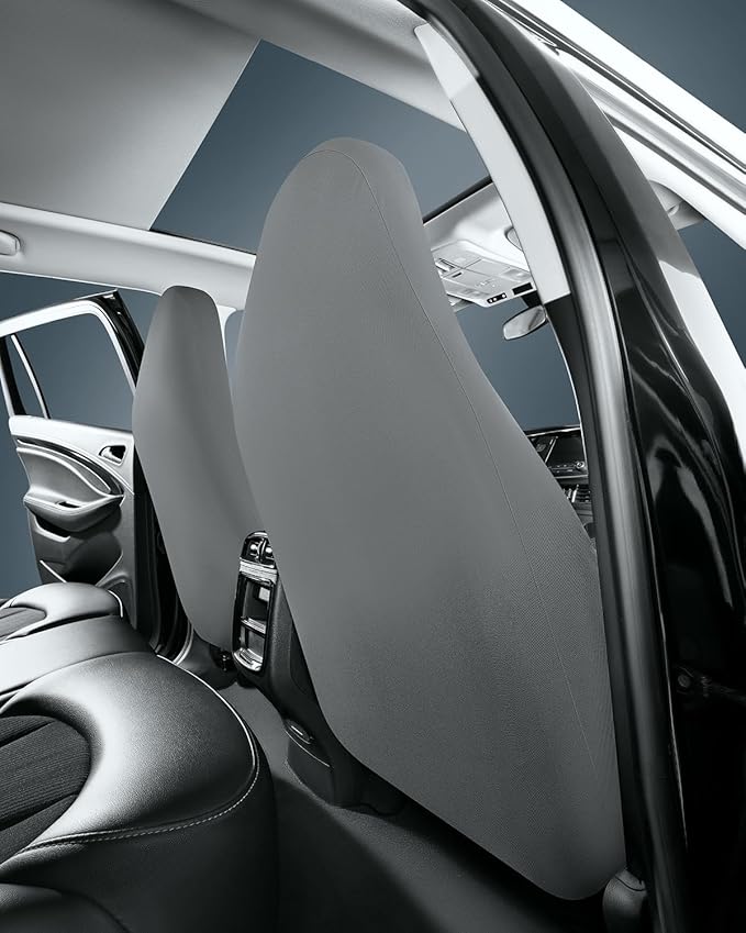 Road Comforts Car Seat Covers for Front Seat, High Back Heavy Duty Breathable Flax Seat Protector, Airbag, Not Seat Belt Comp