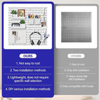 Pegboard Combination Kit, Modular White Pegboard Wall Organizer with 4 Pegboards & Accessories Hanging for Gaming Office Wall