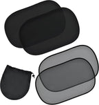 EcoNour Car Window Shades for Baby (4 Pack) | Protects Baby from Window Sun & Heat | Sun Shade Side Windows for Kids | Automotive Sun Protection from UV | Child Safety Accessories | Medium - 20"x12"