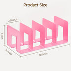 HBlife Pink Acrylic Kids Shoe Rack for Closet Organizers and Storage, Small Shoe Rack 4 Sections Toddler Baby Shoe Storage Or