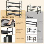 Expandable Shoe Rack - Shoe Stand Holder for Closet, Adjustable Shoe Shelf Storage, Stackable Long Shoe Stand Holder for Livi