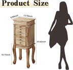 Emfogo Standing Jewelry Armoire, 7 Drawers & 2 Side Doors Jewelry Amoire Cabinet Standing with Top Flip Makeup Mirror, Jewelr
