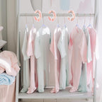 VIS'V Baby Hangers, 11 Inch Velvet Kids Hangers with 6 Pcs Clothes Size Dividers, Infant Toddler Nursery Closet Organization,