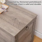 HOOBRO Toy Box, Retro Wooden Look Storage Chest with Safety Hinge, Entryway Storage Bench Supports 220 lb, 39.4 x 15.7 x 18.9