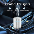100ML Car Essential Oil Diffuser, Rechargeable Battery Powered, Cordless Portable Aromatherapy Humidifier with 7 LED Color Li