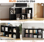 Sweetcrispy 8 Cube Storage Organizer - Open Cube Bookshelf with 4 Removable Back Panels, Display Storage Bookcase for Living 