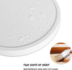 Round Decorative Tray Wood Bathroom Counter Organizer Farmhouse Kitchen Decor Wooden Riser for Soap Dish, Perfume, Candle, Sp