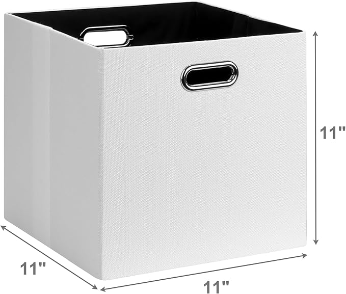 Posprica 11x11 Storage Cubes, Collapsible Storage Bins with Dual Handles, Fabric Foldable Storage Boxes Basket for Closet She