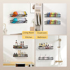 Nicetree Hat Rack for Wall - 2 Pack Metal Hat Organizer for Baseball Caps - Heavy Duty Wall Mounted Baseball Cap Organizer an