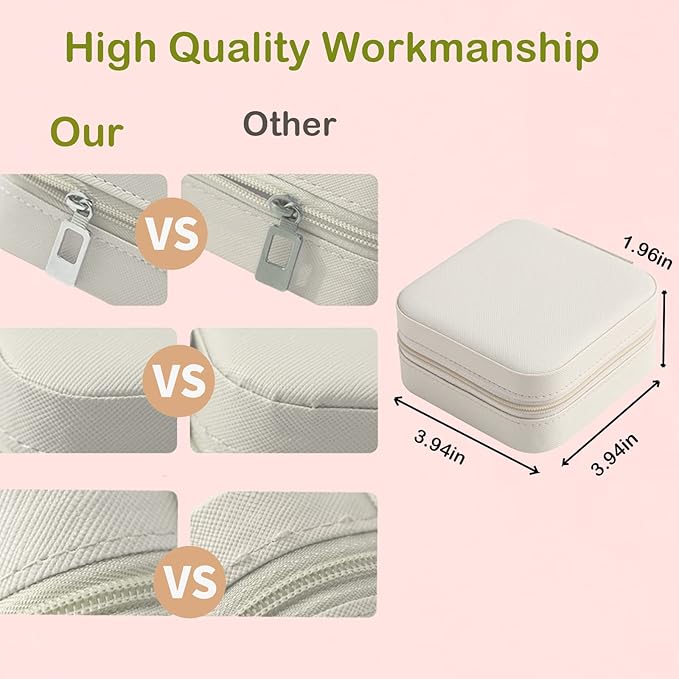 Travel Jewelry Case Bridesmaid Gifts Box,6 Pack Small Jewelry Box Mini Jewelry Organizer,PU Leather Portable Earring Storage 