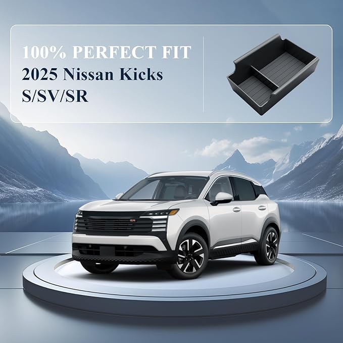 BIBIBO for 2025 Kicks Center Console Organizer 2025 Nissan Kicks S/SV/SR Console Tray 2025 Kicks Insert Glove Pallet Organizer 2025 Nissan Kicks Accessories 2025 Kicks Armrest Organizer