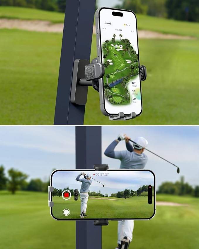 OEO Magnetic Phone Holder for Gym | Magnet Gym Phone Mount with Quick Release Clamp for Android & iPhone | Compatible with 4”–7.1” Phones & Thick Cases | Gym Accessories for Men & Women
