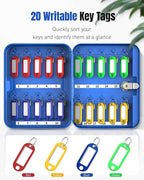 Uniclife 20 Keys Key Lock Box, Wall Mount Key Box, Lock Box for Keys, Key Lockbox with Tags, Key Cabinet, Key Holder Storage 