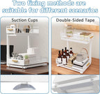 Under Sink Organizer Kitchen - Upgraded Professional Rails, 2 Tier Dual Pull Out Cabinet Storage, Height Adjustable Under Sin