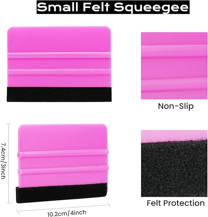 Car Wrap Application Kit Vinyl Wrap Tools for Vehicle Wrapping, Window Tint Film and PPF, with 8.3IN+4IN Vinyl Wrap Squeegee, Wrap Knife and 10pcs Blades, 7in1 Wrap Tuck Tools