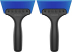 MR.SIGA 2 in 1 Mini Glass Squeegee with Built-in Ice Ripper, 5 Inch Blade, 2 Pack for Tile, Glass, Mirror, Shower, Window Tint, Car