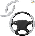Carbon Fiber Steering Wheel Cover with Anti-Slip Lining and Segmented Design 2pcs Universal Steering Wheel Protector for Men 