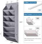 FENTEC 2 Pack Over the Door Shoe Organizer, Hanging Shoe Organizer, 6-Tier Large Deep Pockets Door Shoe Rack with 3 Hooks Sho