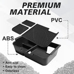 Muslogy Center Console Organizer Compatible with 2005-2021 Nissan Frontier & 2005-2012 Nissan Pathfinder Accessories Middle Console Divider Storage Box Armrest Insert Tray with Anti-Slip Mats