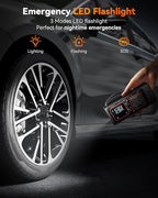 WOLFBOX Cordless Tire Inflator Portable Air Compressor, 150PSI Air Pump for Car Tires, Motorcycle, Bicycle & Ball, with Smart Digital Pressure Gauge, Auto Shut-Off & LED Flashlight