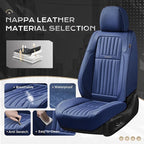 Coverado Car Seat Covers Full Set, Seat Covers for Cars, Car Seat Cover, Car Seat Protector, Leather Car Seat Cushion, Waterp