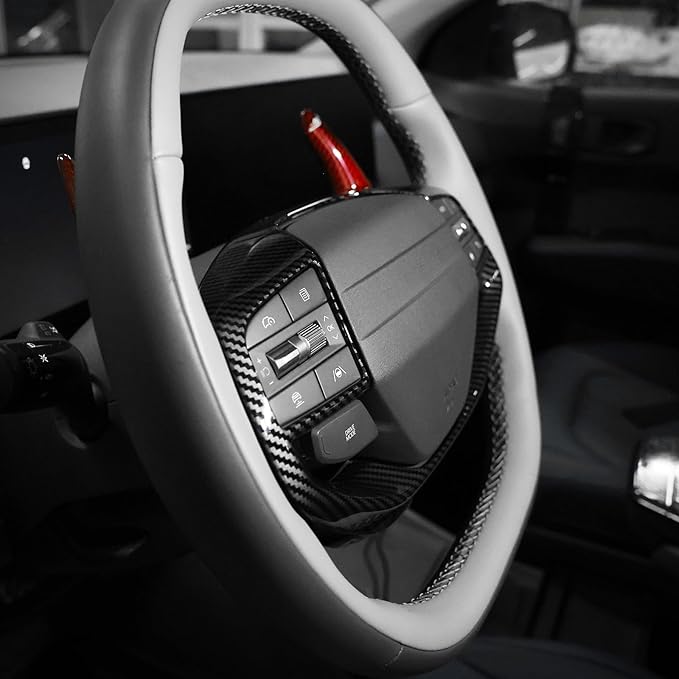 YOUTOOCAR Steering Wheel Button Frame Cover Compatible with Kia K4 25-26,Kia EV6 25-26,Kia Sportage 26,Kia EV3,Kia EV4 Accessories (1, Carbon Fiber Pattern)