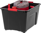 IRIS USA 51 L (54 QT) Plastic Storage Box with Lid and Latches - 4 Pack - BPA-Free, Garage Organizing Solution, Durable Nesta