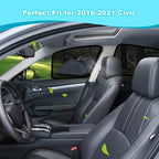 XCBYT Civic Window Shades for 2016-2021, 4PCS Side Window Sun Shades with Breathable Mesh, Magnetic Car Window Covers for Baby & Privacy, UV Protection & Heat Insulation