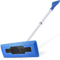 Snow Joe 18" Telescoping Snow Broom & Ice Scraper for Cars, No-Scratch Foam Brush - Long and Extendable Ice Removal Tool for Car Window and Automotive Windshield, SJBLZD