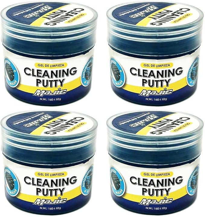 4 Pk Auto Cleaning Putty Gel Reusable Dust Cleaner Slime Keyboard Car Electronic Dirt Removal Wipe Auto Scratch-Free Reusable