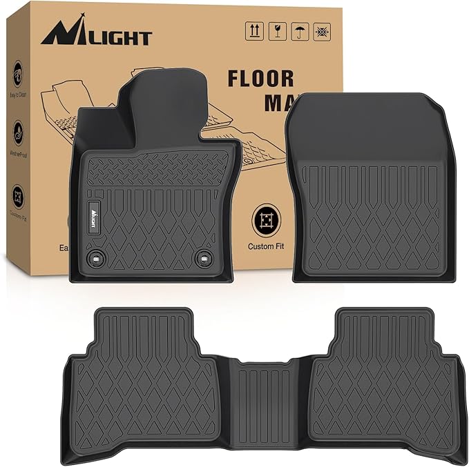 Nilight TPE Floor Mats for Toyota Prius Prime (PHEV) 2023 2024 2025 2026,All Weather Custom Fit Heavy Duty Floor Liners