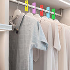 30 PCS Closet Rack Dividers, 6 Colors Rectangular Clothing Hanger Dividers with a Bonus Marker, Writable & Reusable for Sorti