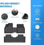Nilight TPE Floor Mats for Nissan Ariya 2023 2024 2025 2026,All Weather Custom Fit Heavy Duty Floor Liners