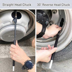 Tire Pressure Gauge Heavy Duty Dual Head Truck Tire Gauge Solid Brass Body Black Painting, Aluminum Slide, with Hook, Range 10-150psi for Bike Car SUV Vehicle Tester 2PCS