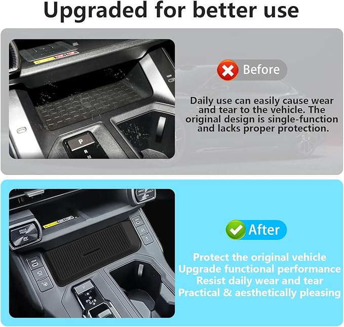 Silicone Drawer Style Central Console Storage Box for Toyota RAV4 2026 XSE SE Limited, Center Console Organizer Tray for RAV4