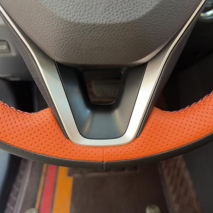 MEWANT Hand Sewn Steering Wheel Cover for Toyota Camry 2018-2019/Toyota Avalon 2019/Toyota Corolla 2019-2020/Toyota RAV4 2019 Steering Wheel Accessories