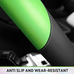 Road Comforts Steering Wheel Cover – Breathable Leather Steering Wheel Cover, Anti-Slip Grip, Universal Fit 14.5” to 15”, Hea