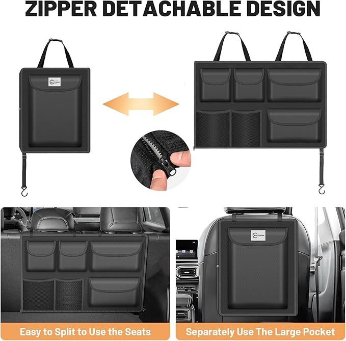Detachable Hanging Trunk Organizer, Foldable Car Trunk Organizer Hanging for SUVs, Jeeps, Hatchbacks, Car Trunks Organiser
