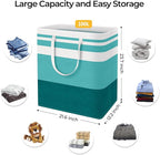 HomeHacks 2-Pack Large Laundry Basket, Waterproof, Freestanding Laundry Hamper, Collapsible Tall Clothes Hamper with Extended