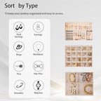3 Layer Jewelry Box Organizer with Drawers, Lockable PU Leather Jewelry Storage Case for Mothrer's Day gifts Necklace Earring